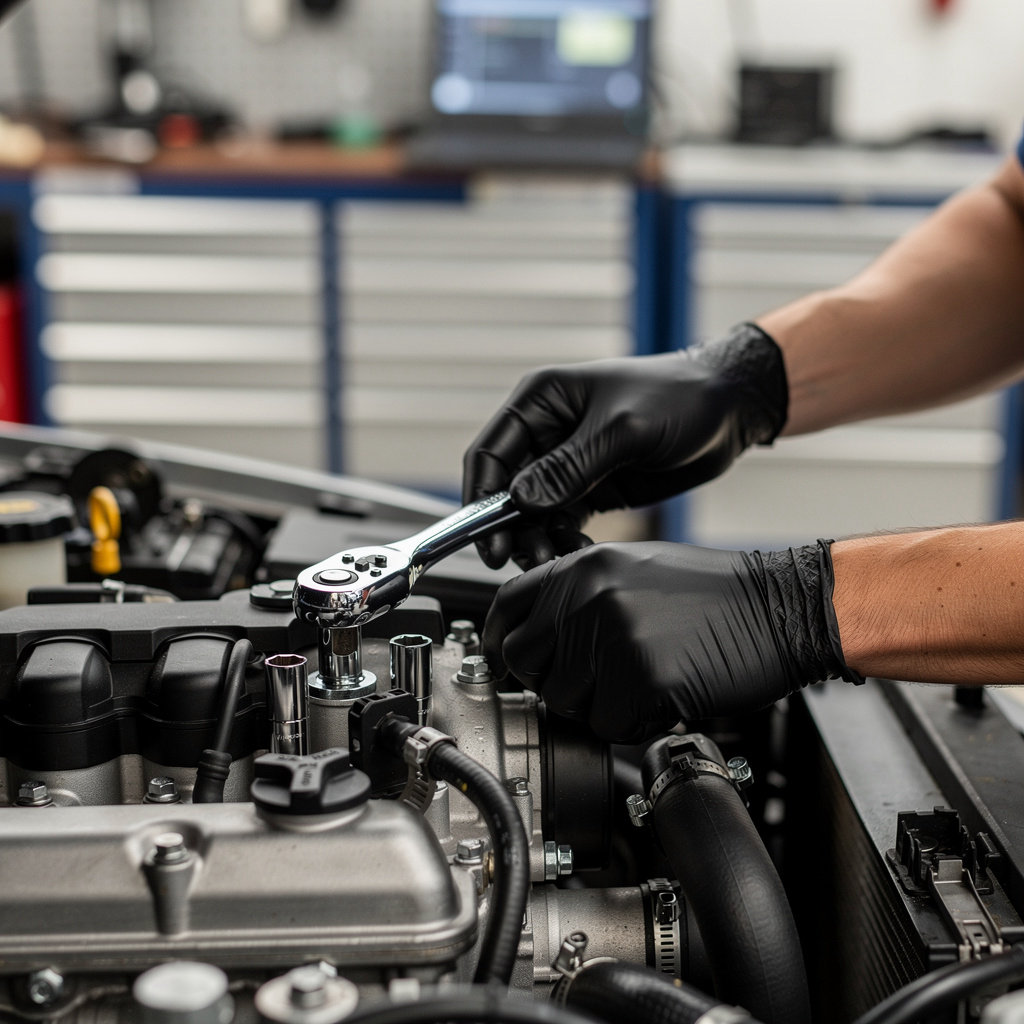 FAST AUTO SERVICE & REPAIR certified technician performing expert auto repair services in San Diego